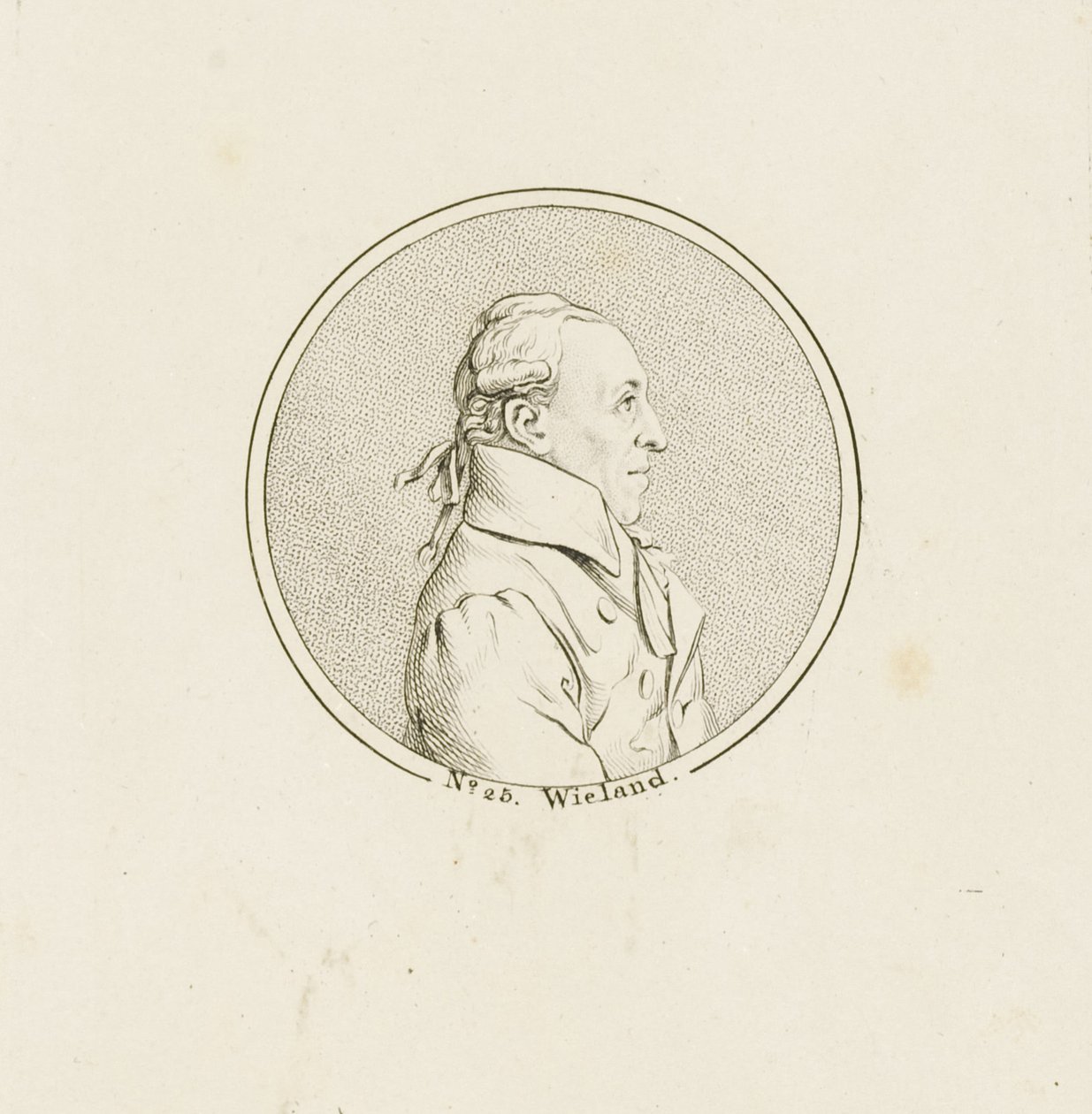 Portræt af digteren og forfatteren Christoph Martin Wieland 1733-1813, ca. 1810. af Unbekannt