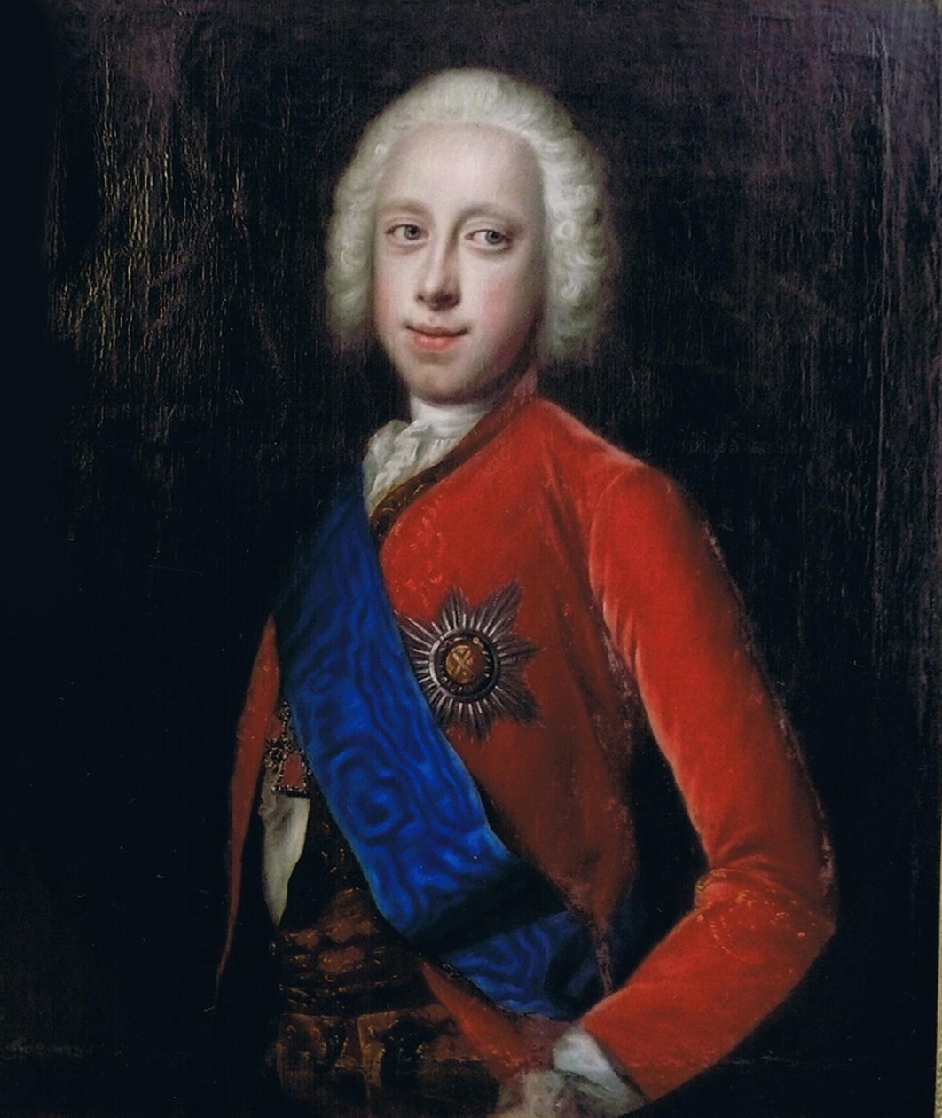 Portræt af zaren Peter III af Rusland 1728-1762, anden halvdel af det 18. årh. af Unbekannt