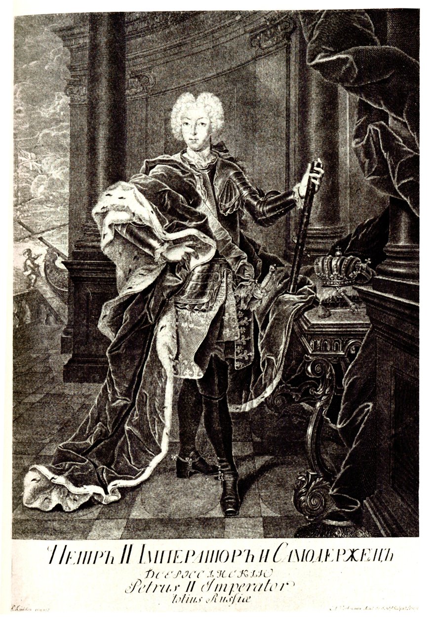 Portræt af zaren Peter II af Rusland 1715-1730 af Unbekannt