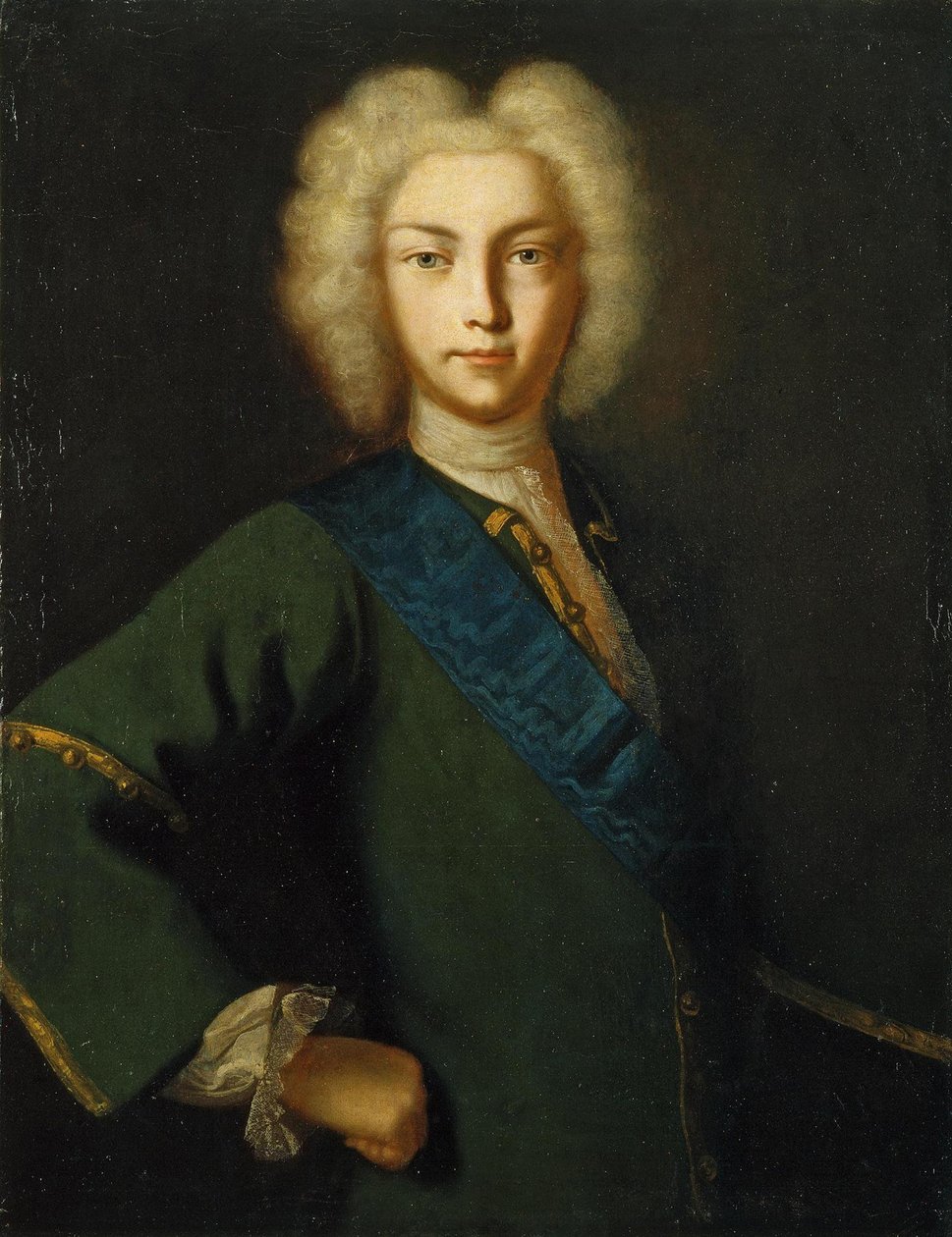 Portræt af zaren Peter II af Rusland 1715-1730, 1700-tallet af Unbekannt