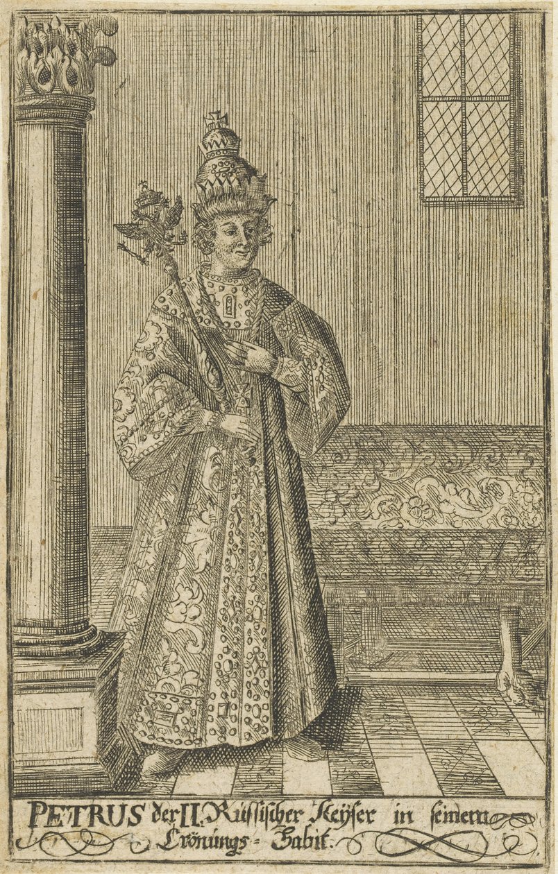 Portræt af zaren Peter II af Rusland 1715-1730, ca 1730. af Unbekannt