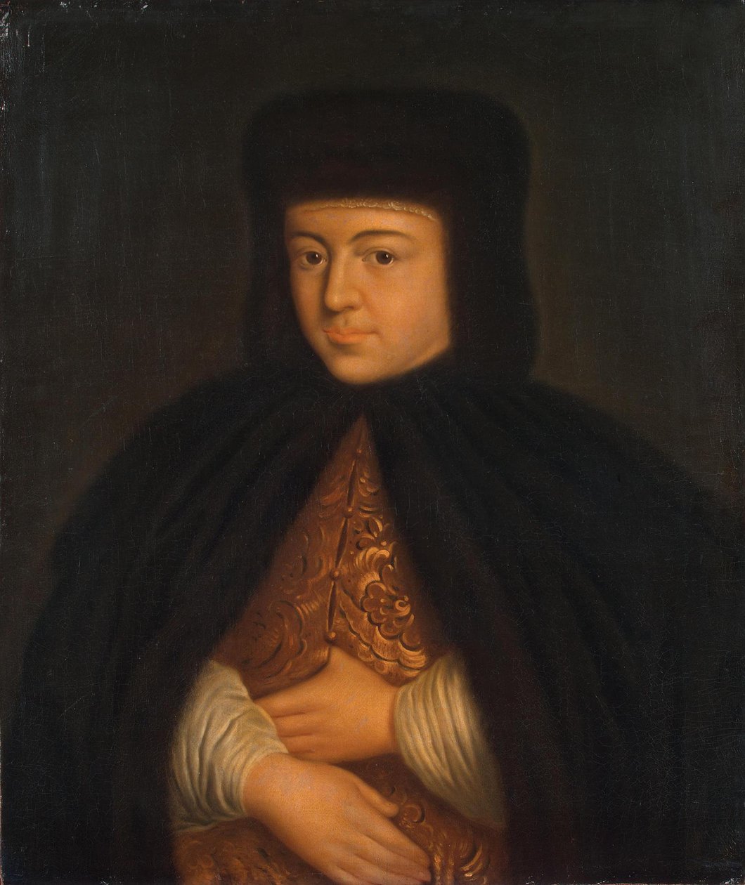 Portræt af zarinaen Natalia Naryshkina 1651-1694, kone til zaren Alexis I af Rusland, første tredjedel af Unbekannt