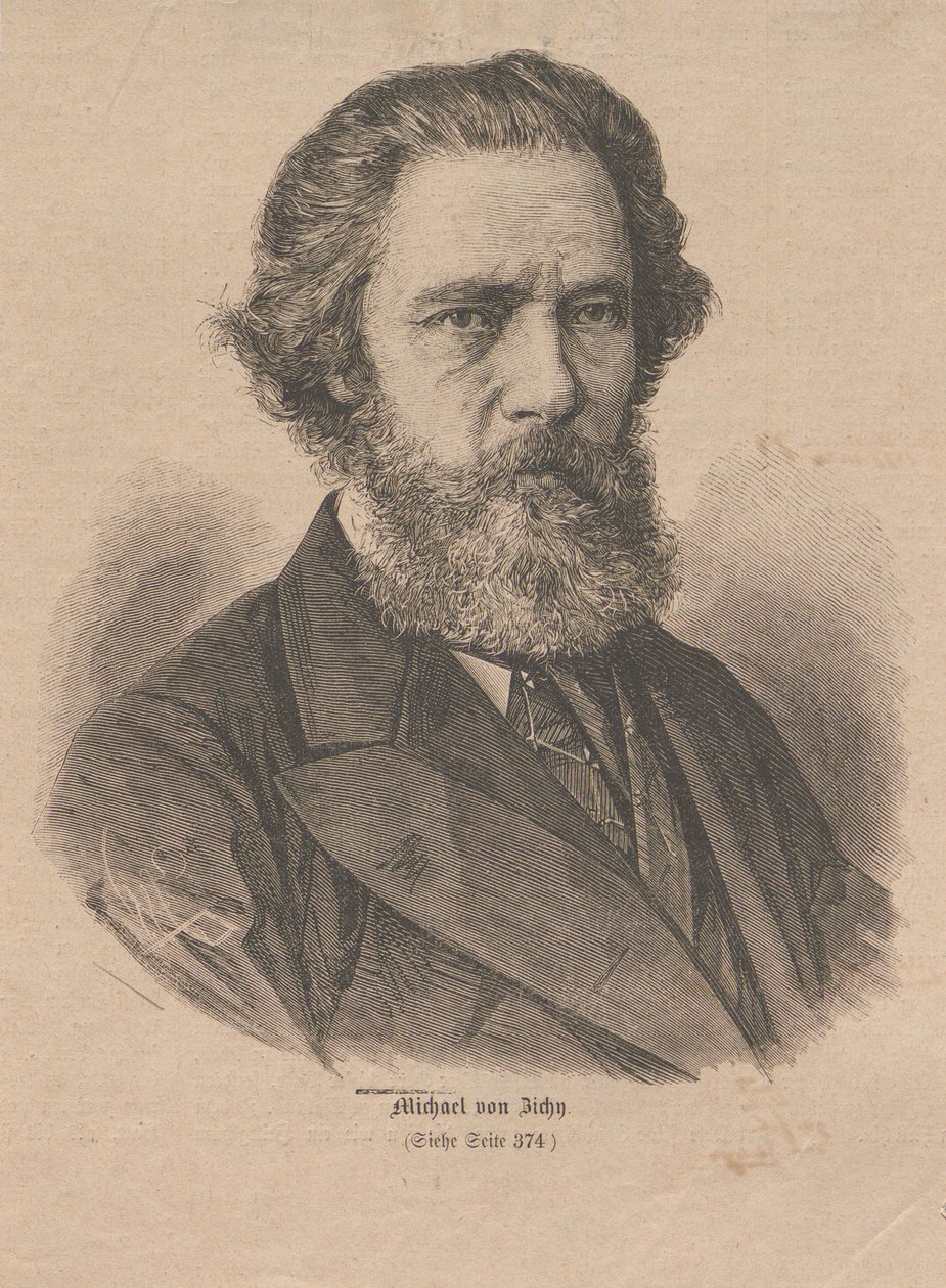 Portræt af kunstneren Mihály Zichy 1827-1906, 1877. af Unbekannt