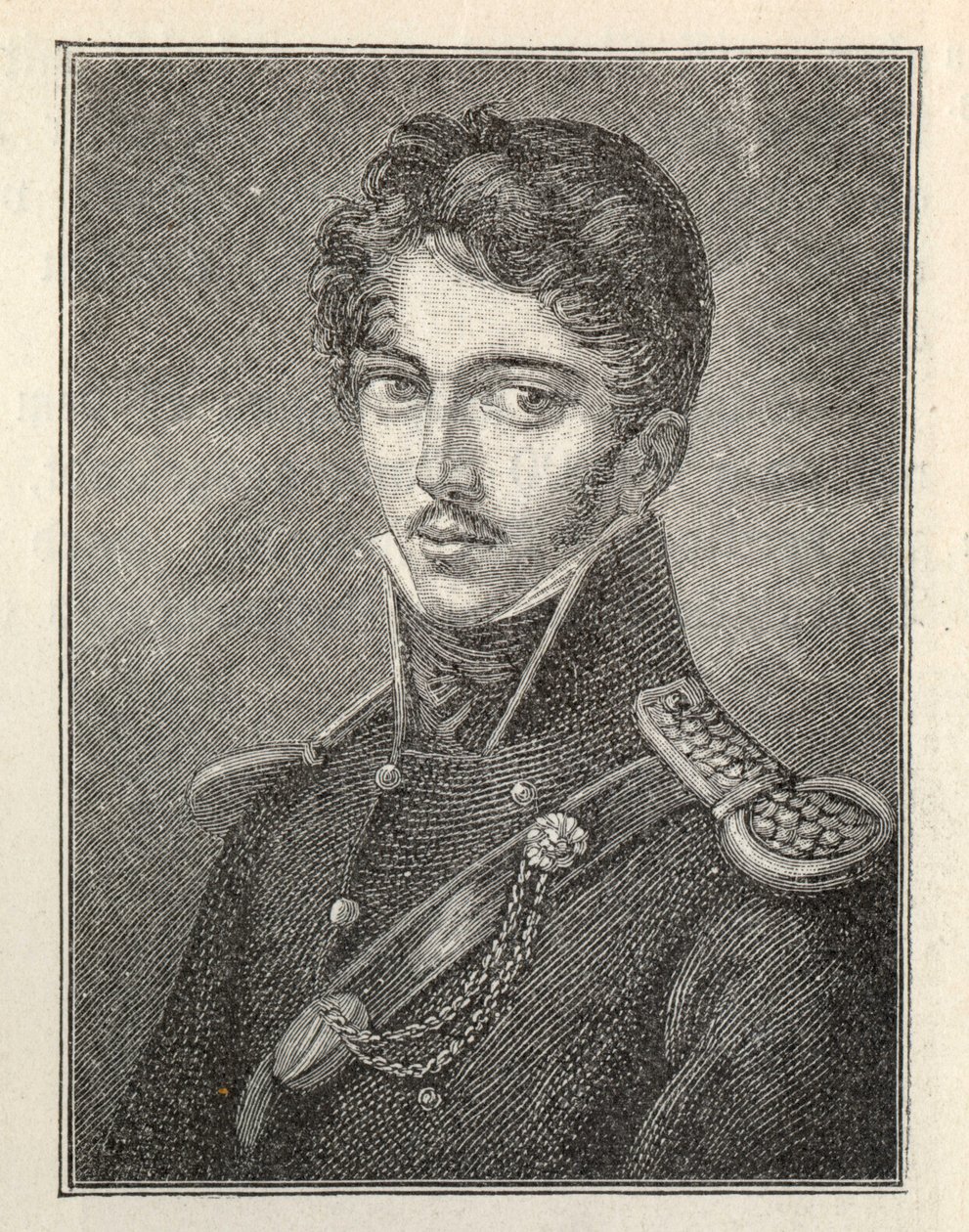 Portræt af forfatteren Theodor Körner 1791-1813. af Unbekannt