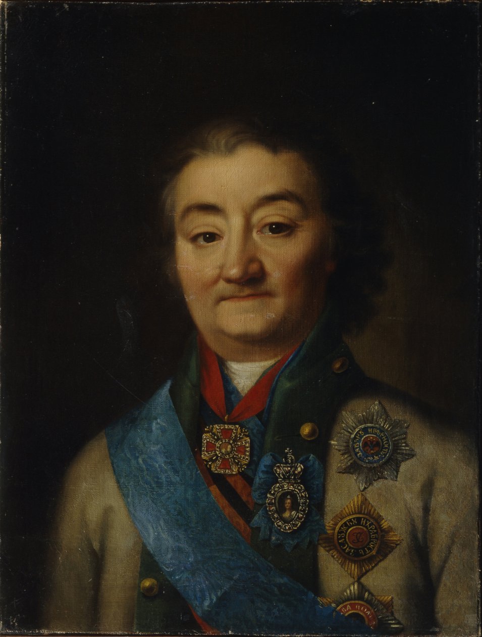 Portræt af den øverstkommanderende for flåden grev Alexey Grigoryevich Orlov af Chesma 17371808, slutningen af det 18. århundrede. af Unbekannt