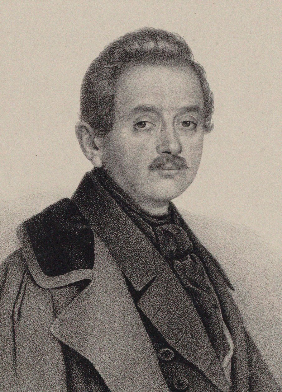 Portræt af komponisten Alexei Fyodorovich Lvov 1798-1870. af Unbekannt
