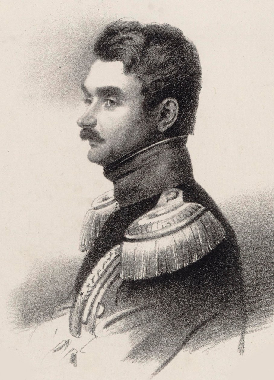 Portræt af komponisten Alexei Fyodorovich Lvov 1798-1870. af Unbekannt