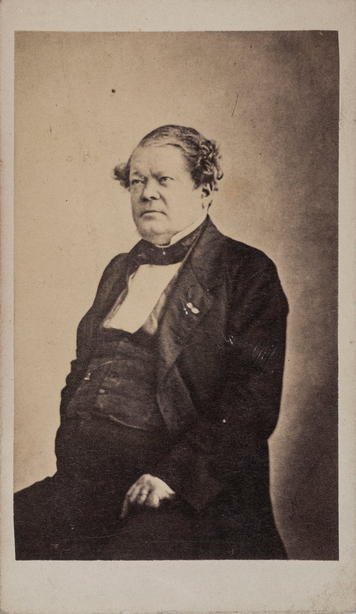 Portræt af komponisten Auguste-Mathieu Panseron 1796-1859, ca 1855. af Unbekannt
