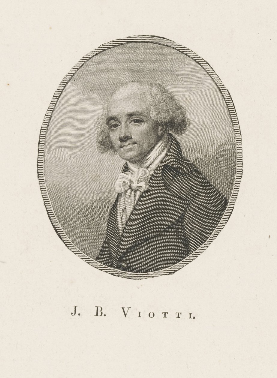 Portræt af komponisten Giovanni Battista Viotti 1755-1824, ca. 1800. af Unbekannt