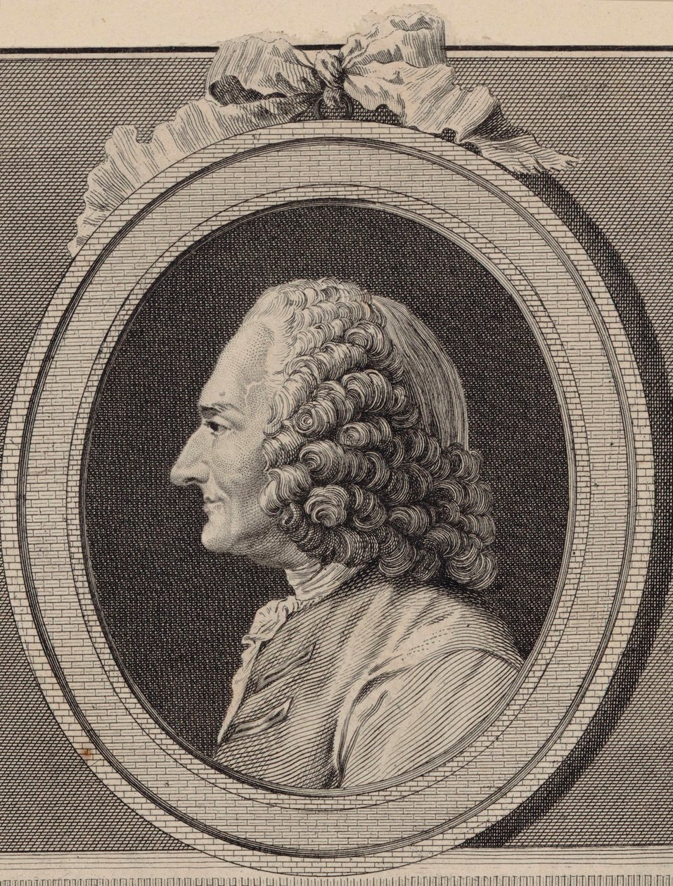Portræt af komponisten Jean-Philippe Rameau 1683-1764. af Unbekannt