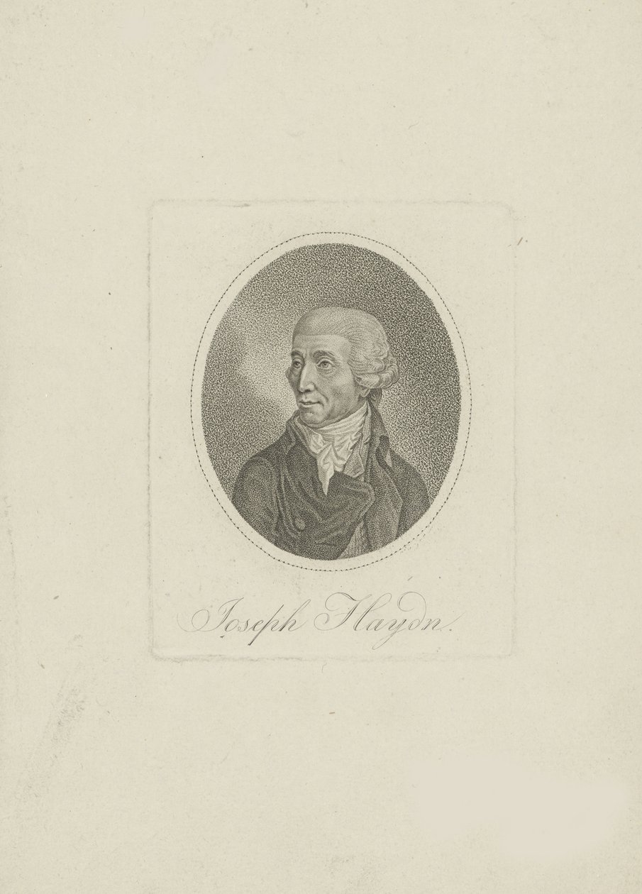 Portræt af komponisten Joseph Haydn 1732-1809, 1800-tallet. af Unbekannt