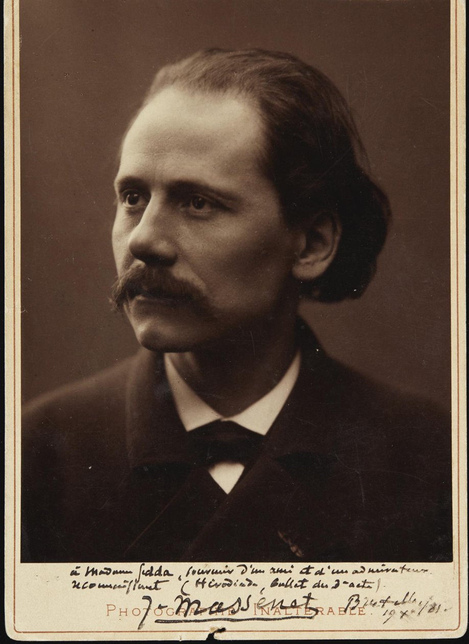 Portræt af komponisten Jules Massenet 1842-1912, 1881. af Unbekannt