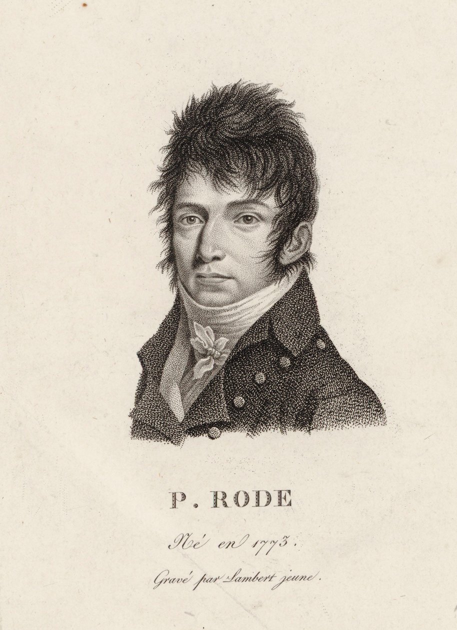 Portræt af komponisten Pierre Jacques Joseph Rode 1774-1830. af Unbekannt