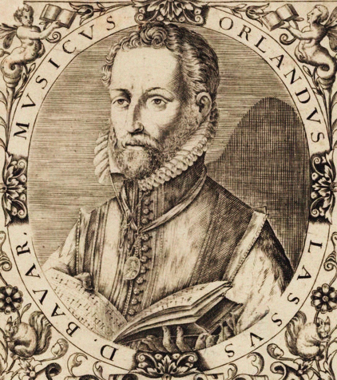 Portræt af komponisten Roland de Lassus 1532-1594. af Unbekannt