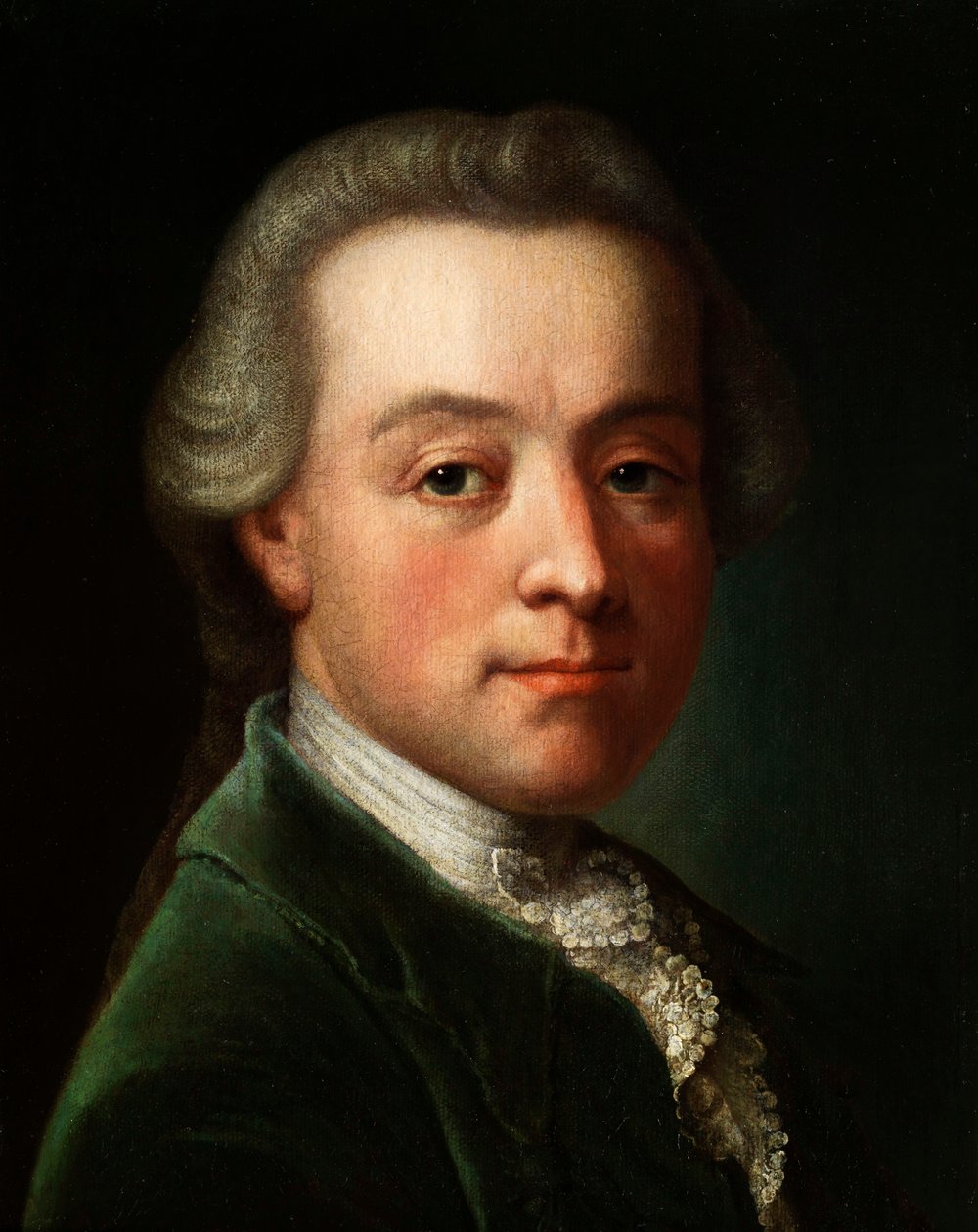Portræt af komponisten Wolfgang Amadeus Mozart 1756-1791, ca. 1789 af Unbekannt