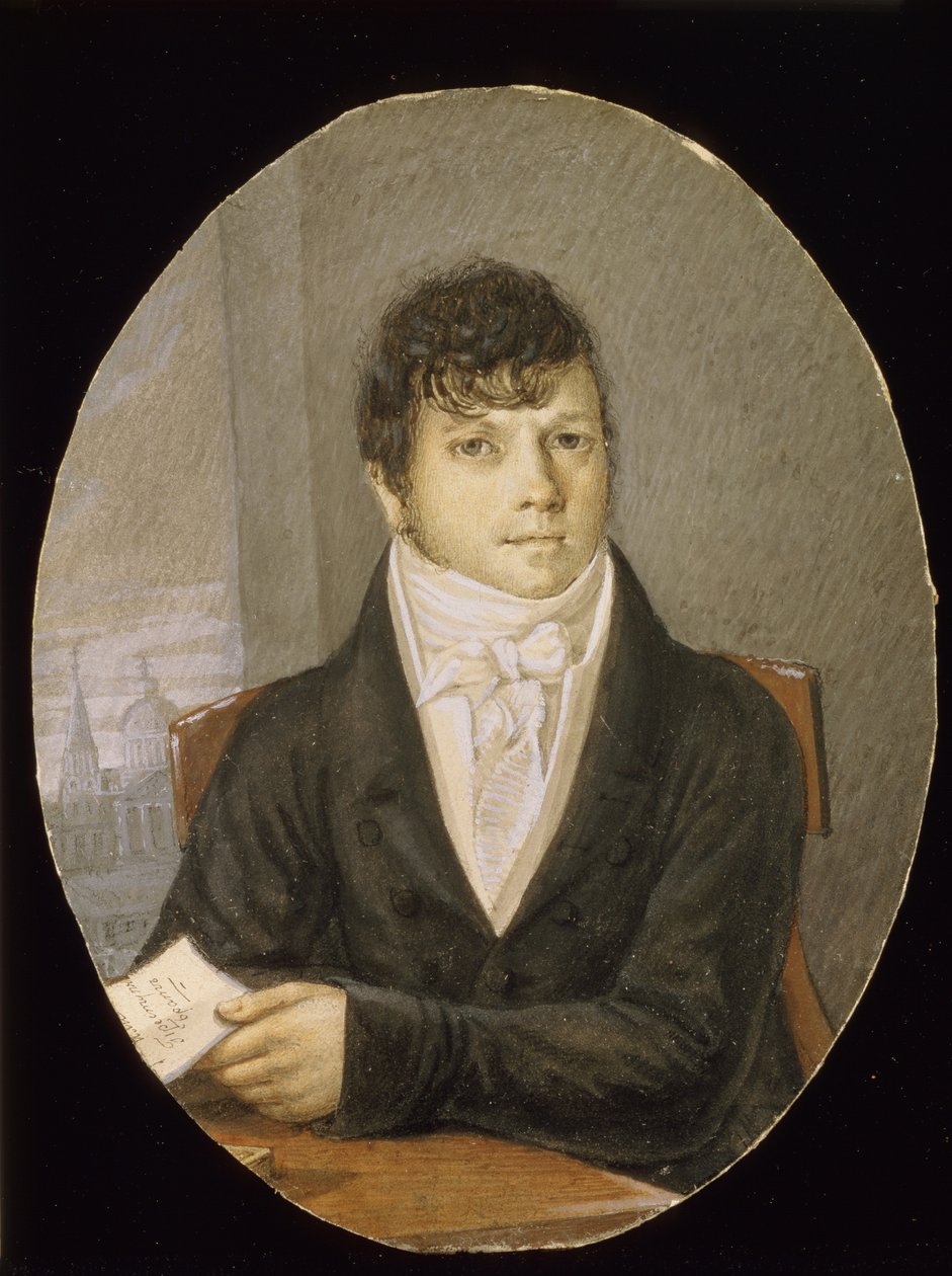 Portræt af danseren, balletmesteren og manuskriptforfatteren Ivan Valberkh 1766-1819 af Unbekannt