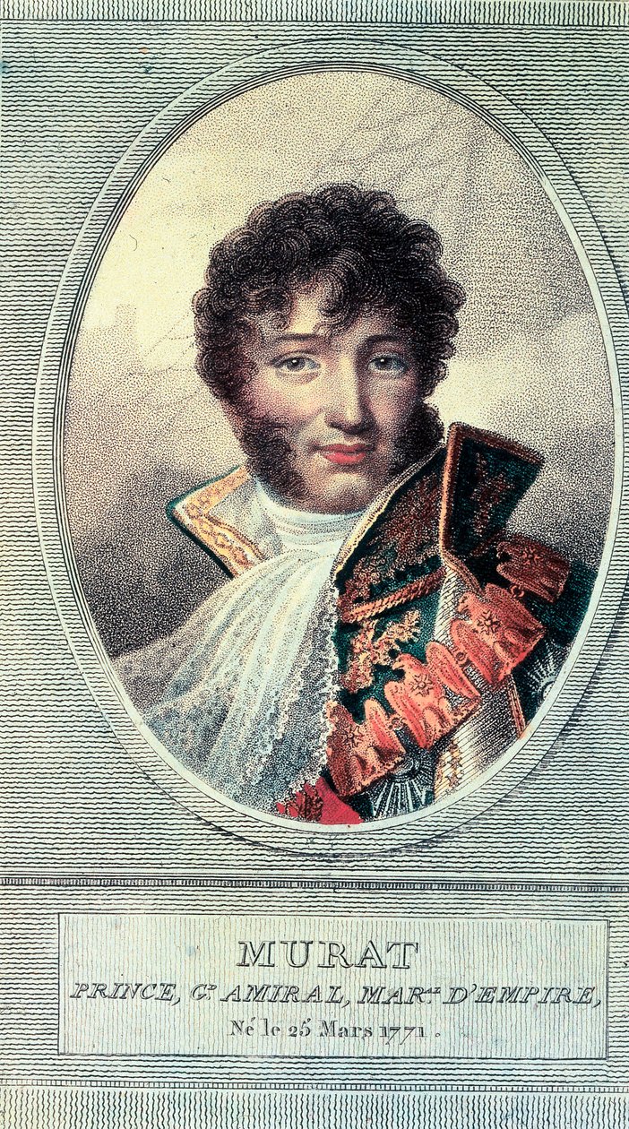 Portræt af kongen af Napoli Joachim Murat, fransk militær og politisk mand (1767-1815). af Unbekannt