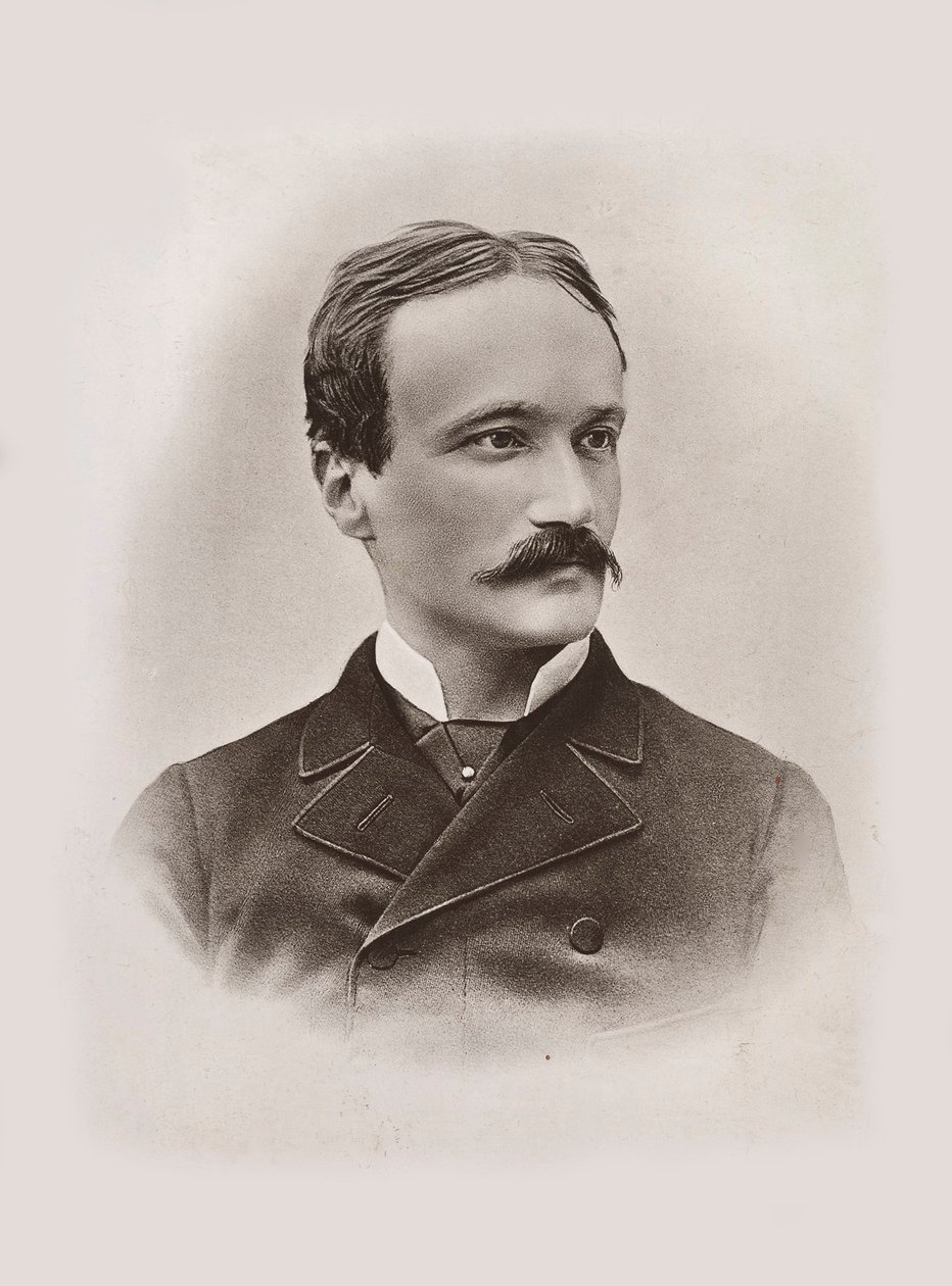 Portræt af librettisten og komponisten Arrigo Boito 1842-1918, 1884. af Unbekannt