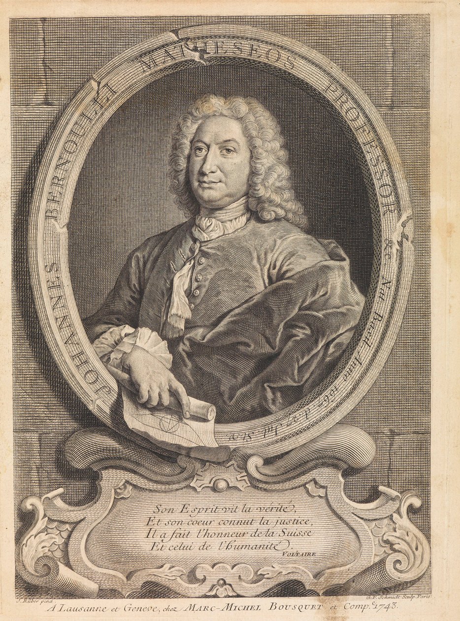 Portræt af matematikeren Johann Bernoulli 1667-1748, 1742. af Unbekannt