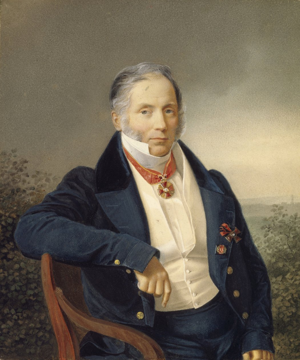 Portræt af maleren Alexander Sauerweid 1782-1844, første kvartal af 1800-tallet. af Unbekannt