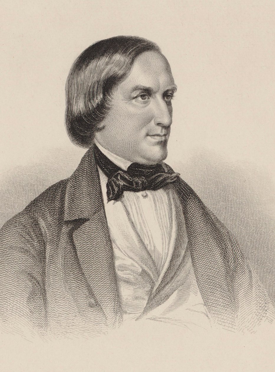Portræt af pianisten og komponisten Karl August Krebs 1804-1880. af Unbekannt