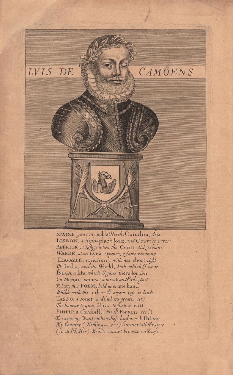 Portræt af digteren Luís Vaz de Camões ca. 1524-1580, 1655. af Unbekannt