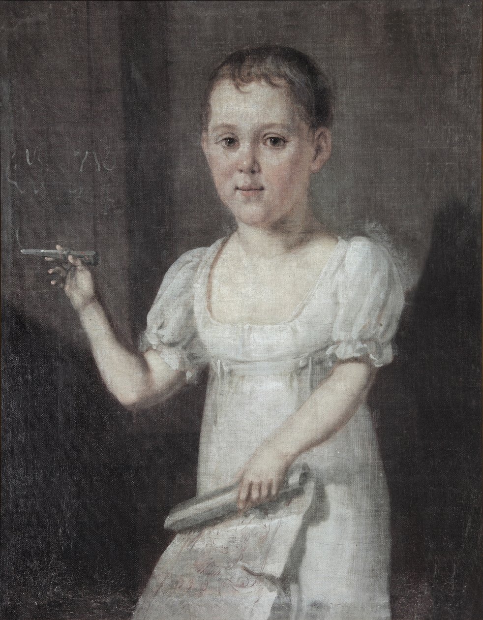 Portræt af digteren Mikhail Lermontov 1814-1841 som barn, 1817-1818 af Unbekannt