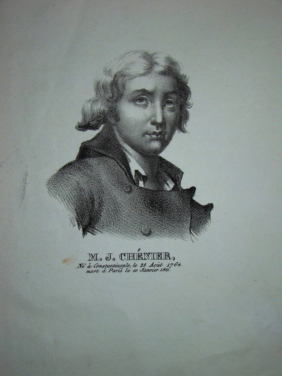 Portræt af digteren og dramatikeren Marie-Joseph Chénier 1764-1811 af Unbekannt
