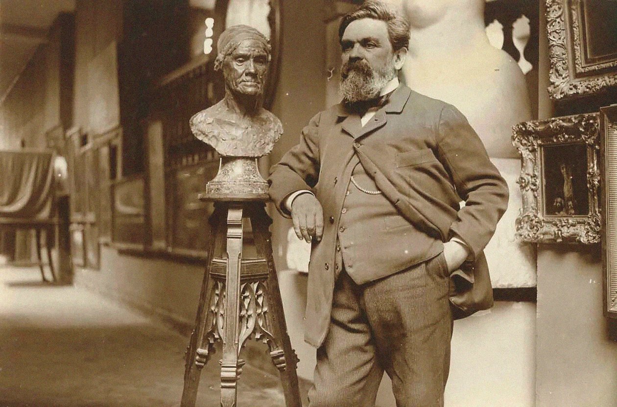 Portræt af billedhuggeren Alfred Boucher 1850-1934, 1910
