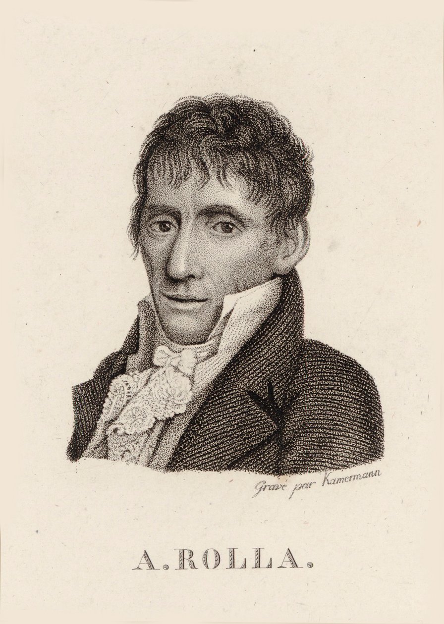 Portræt af violinisten og komponisten Alessandro Rolla 1757-1841, 1790. af Unbekannt