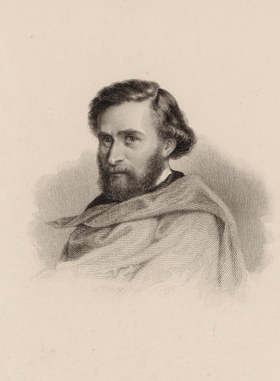 Portræt af violinisten og komponisten Anton Wallerstein 1813-1892. af Unbekannt