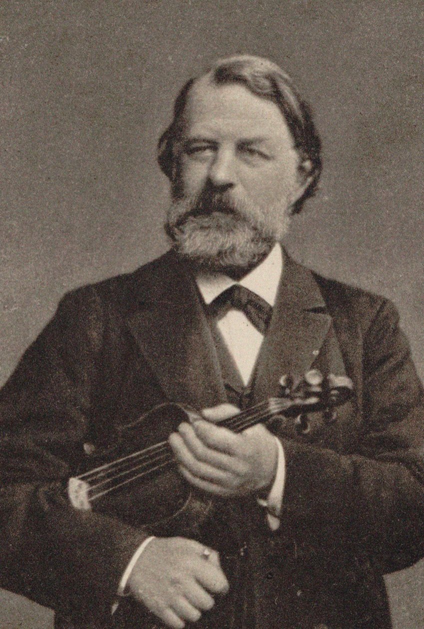 Portræt af violinisten og komponisten Joseph Joachim 1831-1907. af Unbekannt