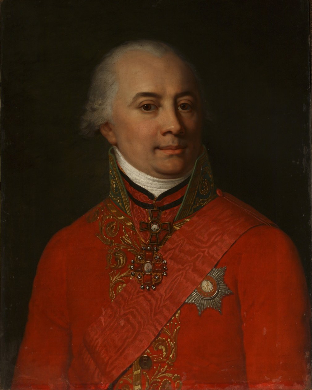 Portræt af forfatteren Mikhail Nikitich Muravyov 1757-1807, 1802 af Unbekannt