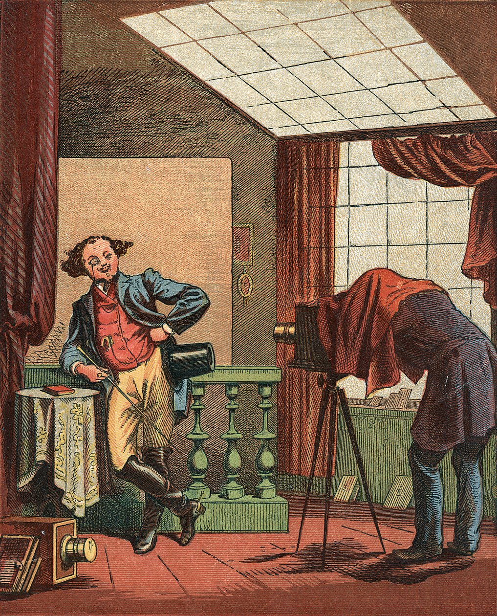 Portrætfotografstudie, 1871 af Unbekannt