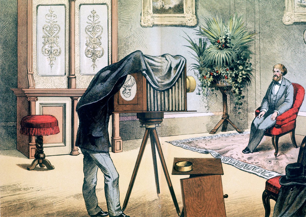 Portrætfotografstudie, c1880 af Unbekannt