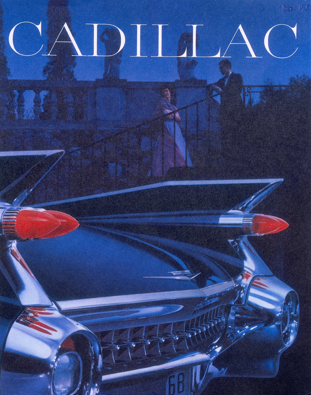 Plakat, der reklamerer for en Cadillac, 1959 af Unbekannt