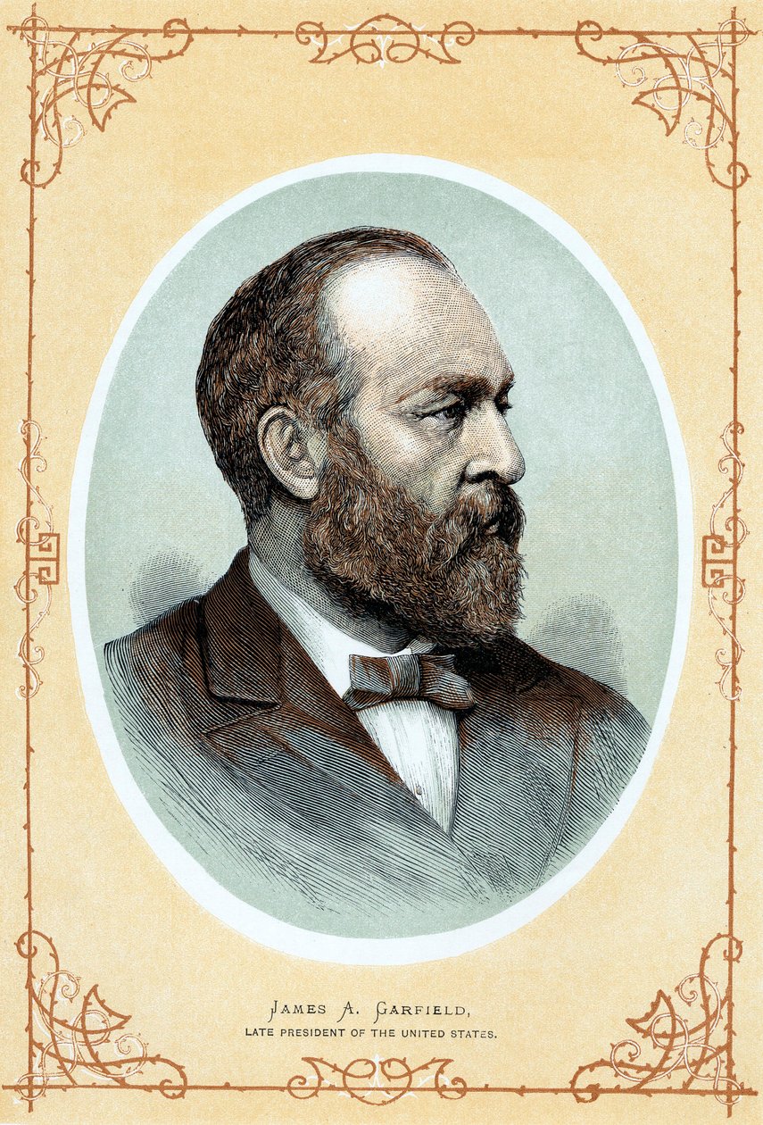 Posthumt portræt af James Abram Garfield, c1885 af Unbekannt