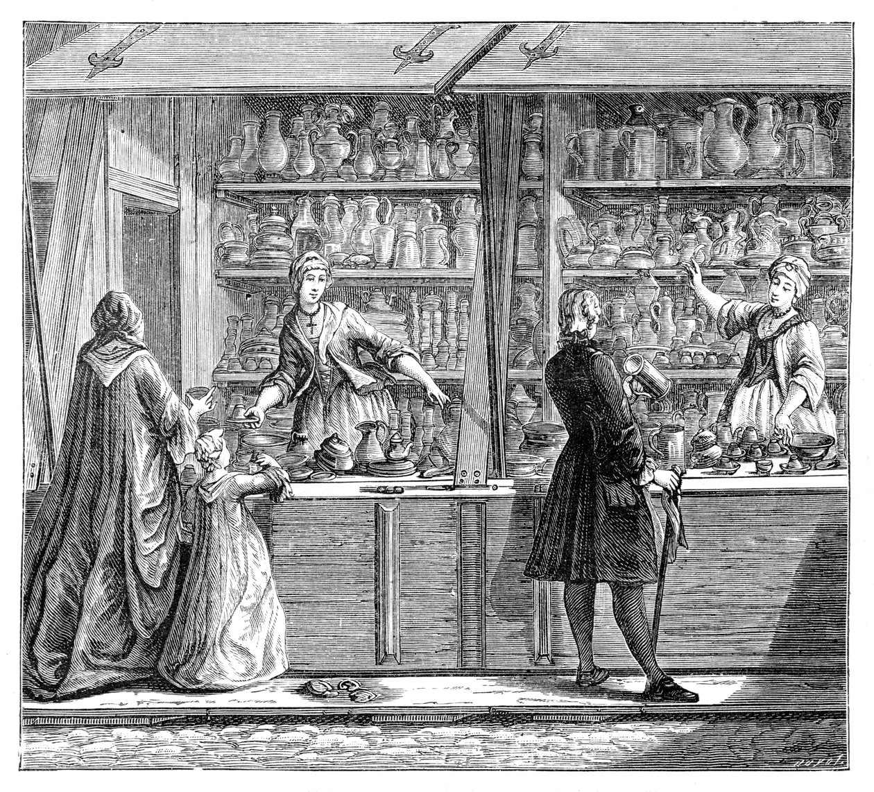 Keramikforretning, 1885 af Unbekannt