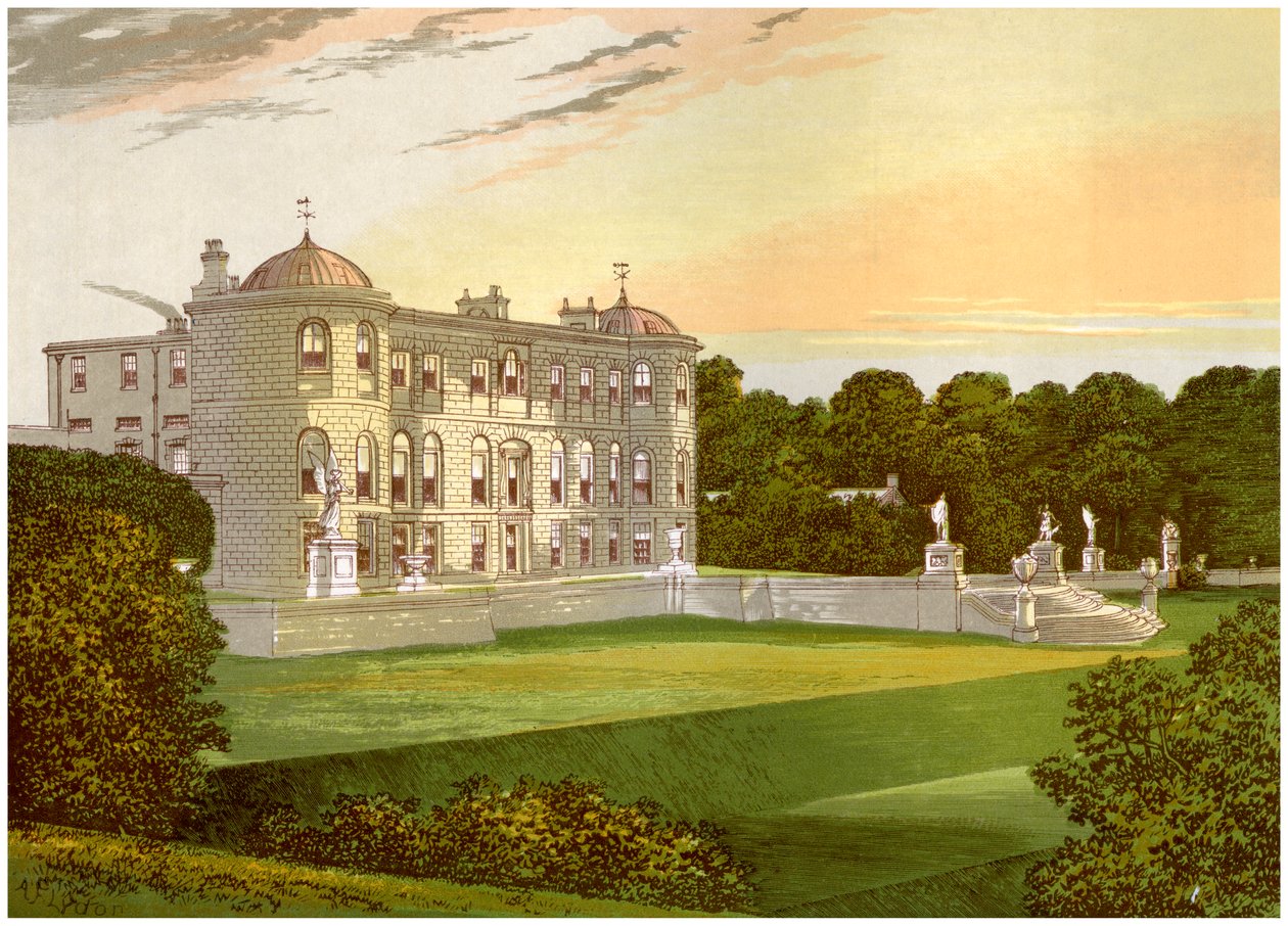 Powerscourt, County Wicklow, Irland, hjemsted for Viscount Powerscourt, c1880 af Unbekannt
