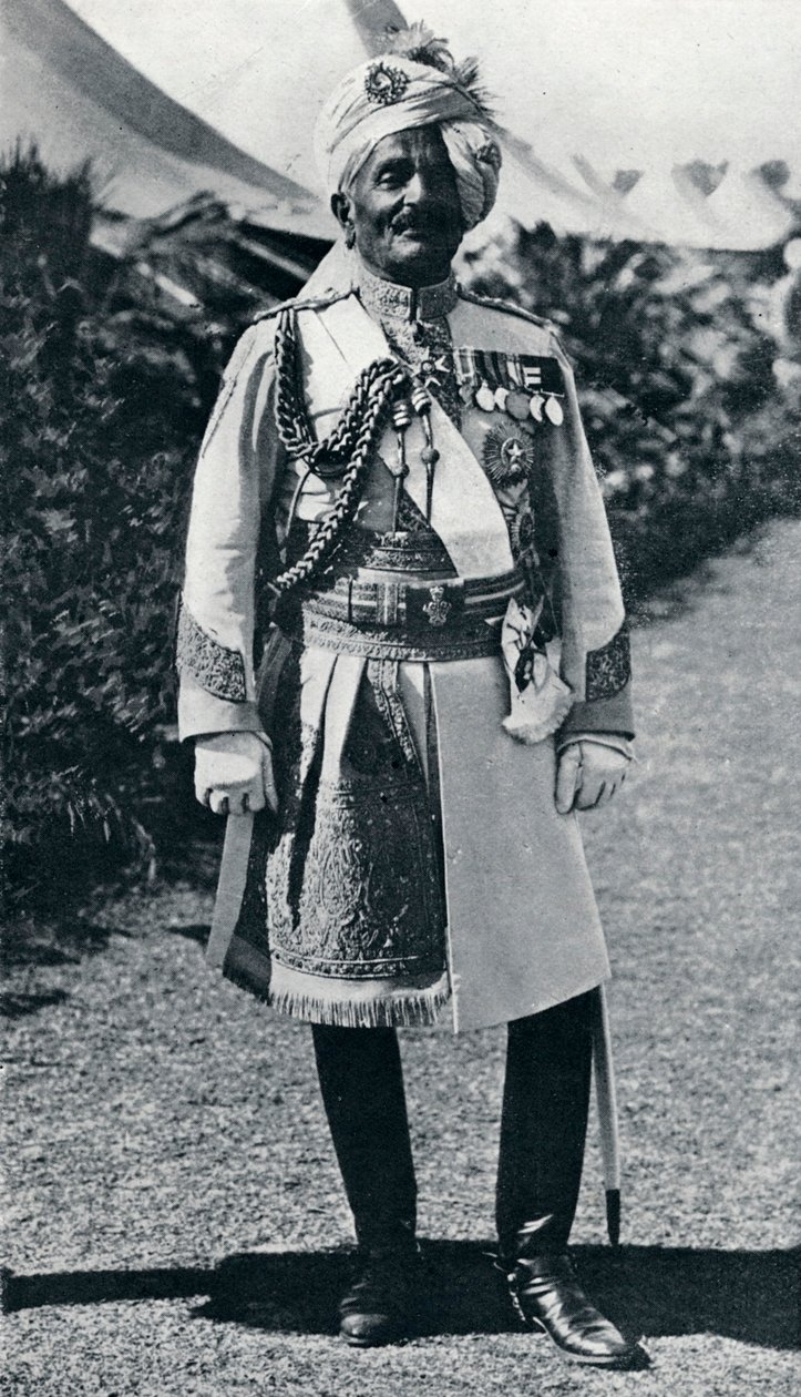 Pratap Singh 1845-1922, britisk indiske hærofficer og Maharaja, 1914 af Unbekannt