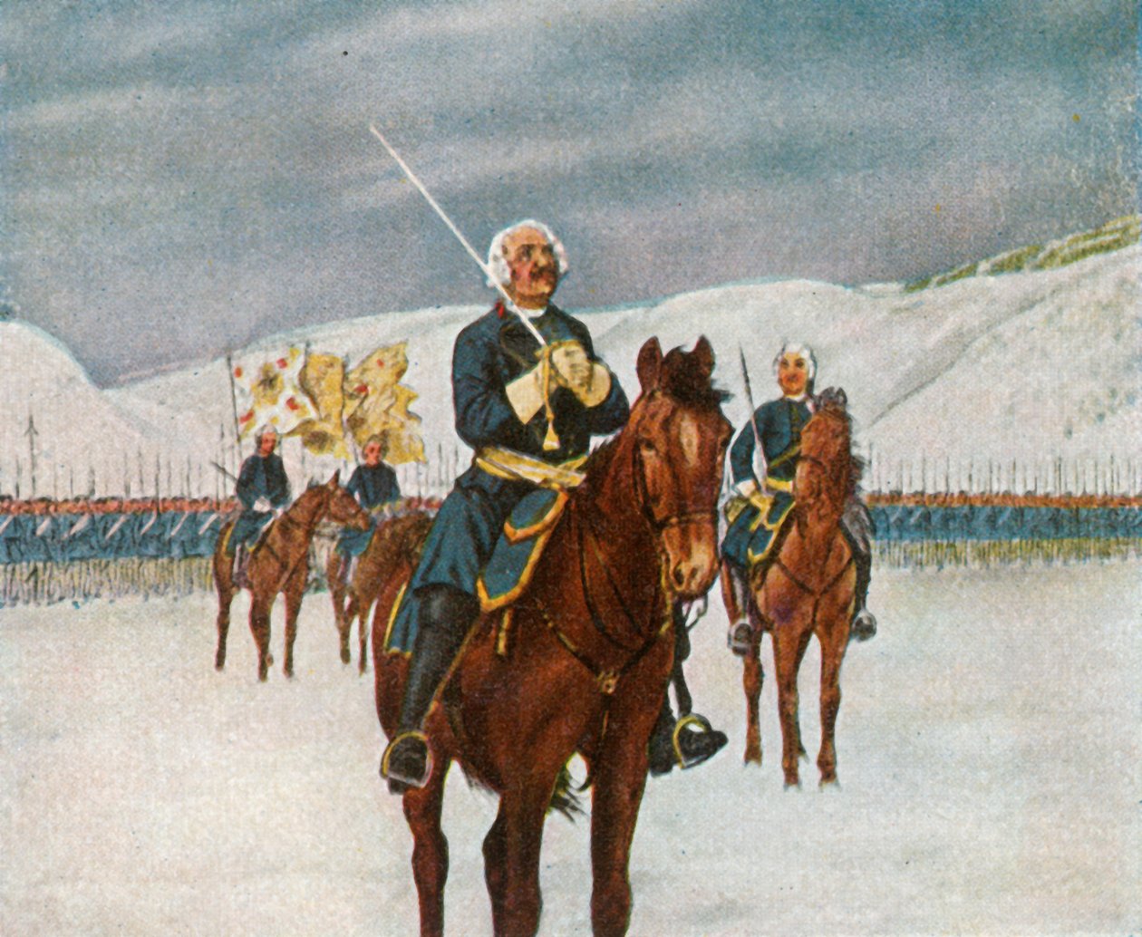 Bøn fra den gamle Dessauer før slaget ved Kesselsdorf, 15. december 1745, 1936. af Unbekannt