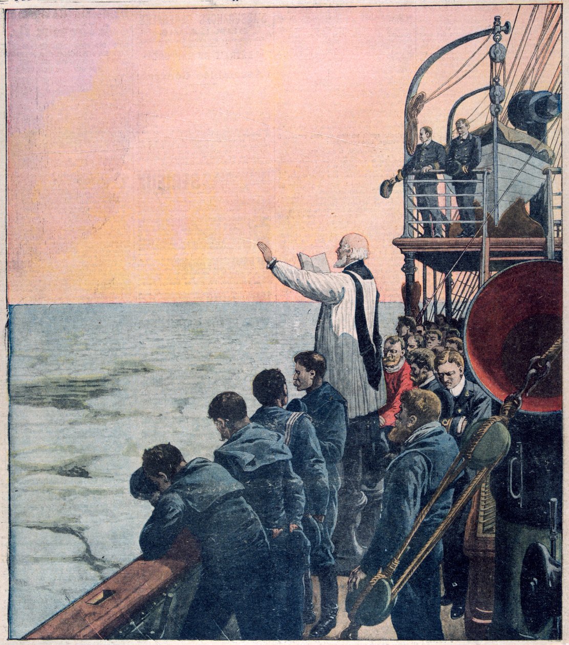 Bønner på scenen for Titanics forlis, 1912 af Unbekannt