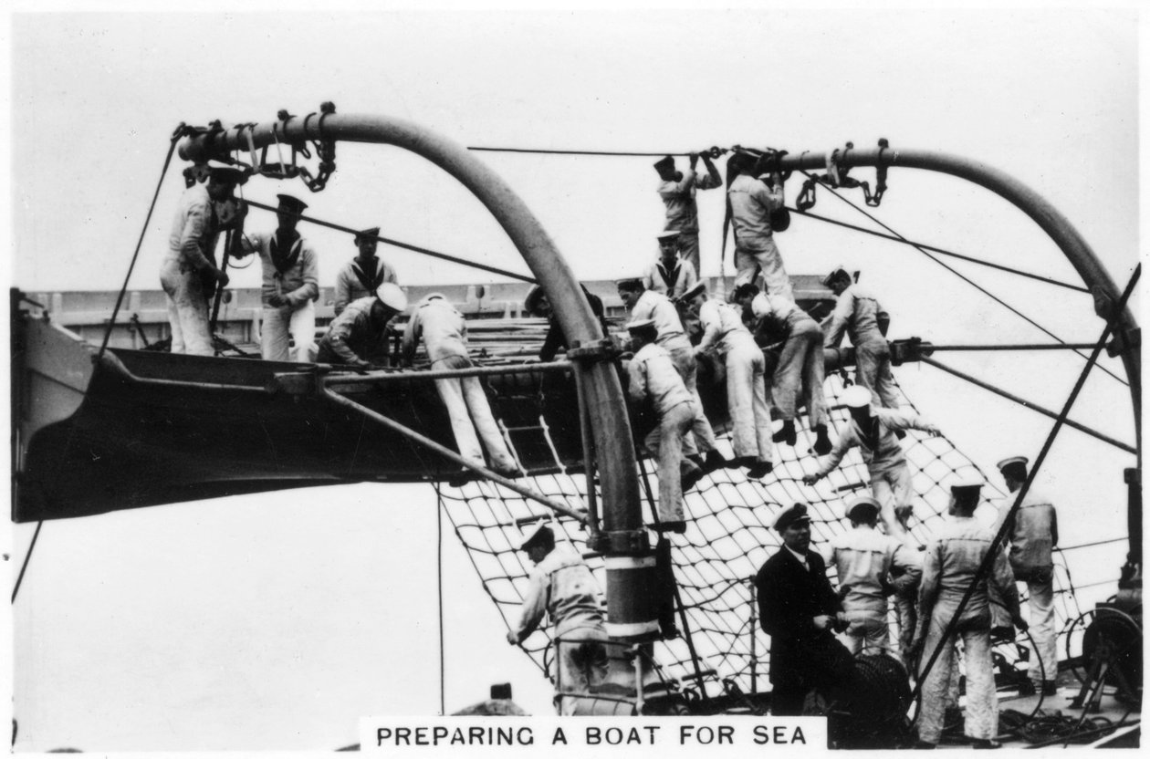 Klargøring af en båd til havet, 1937 af Unbekannt