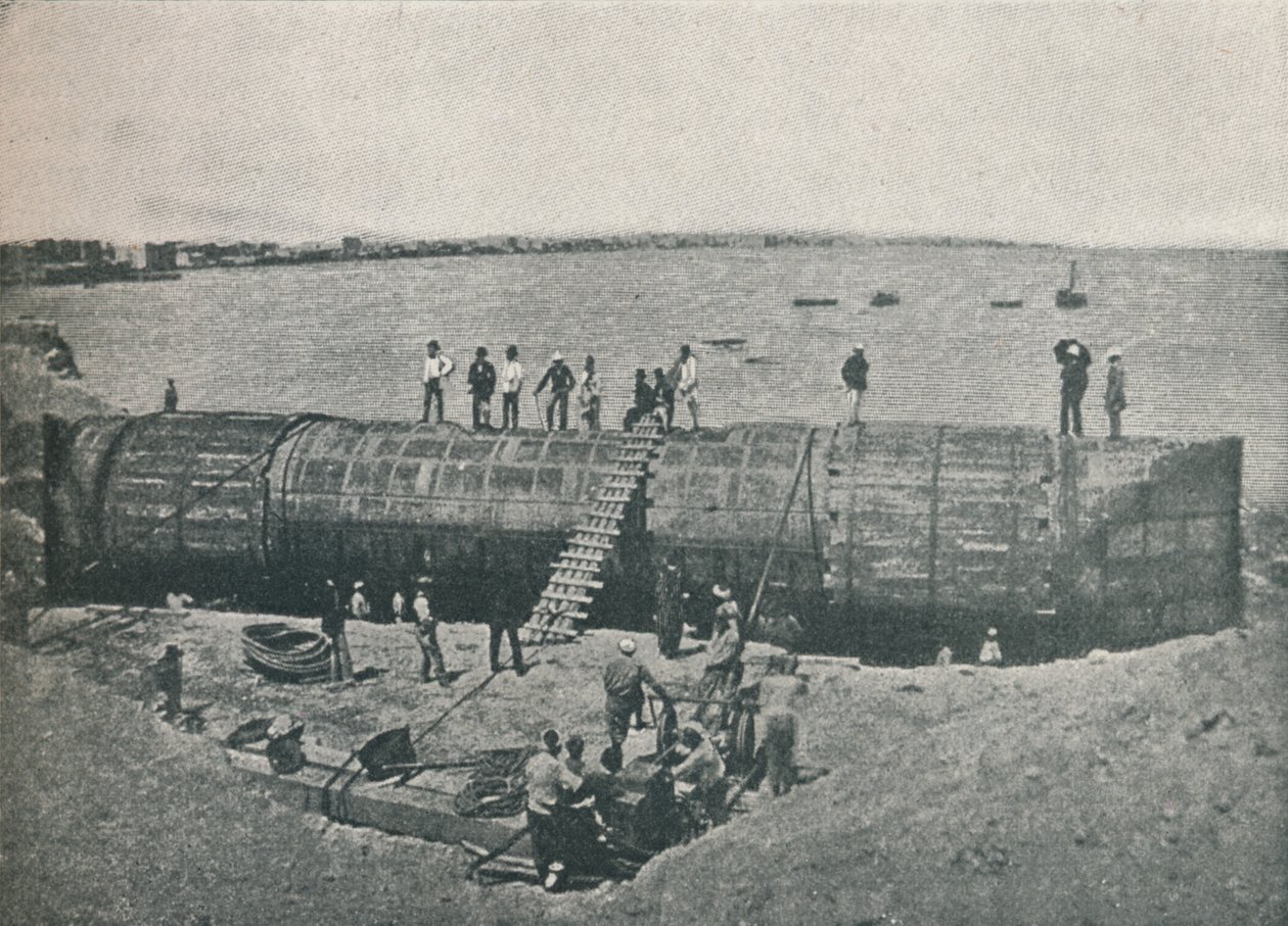 Forbereder til lancering, 1877, 1910 af Unbekannt