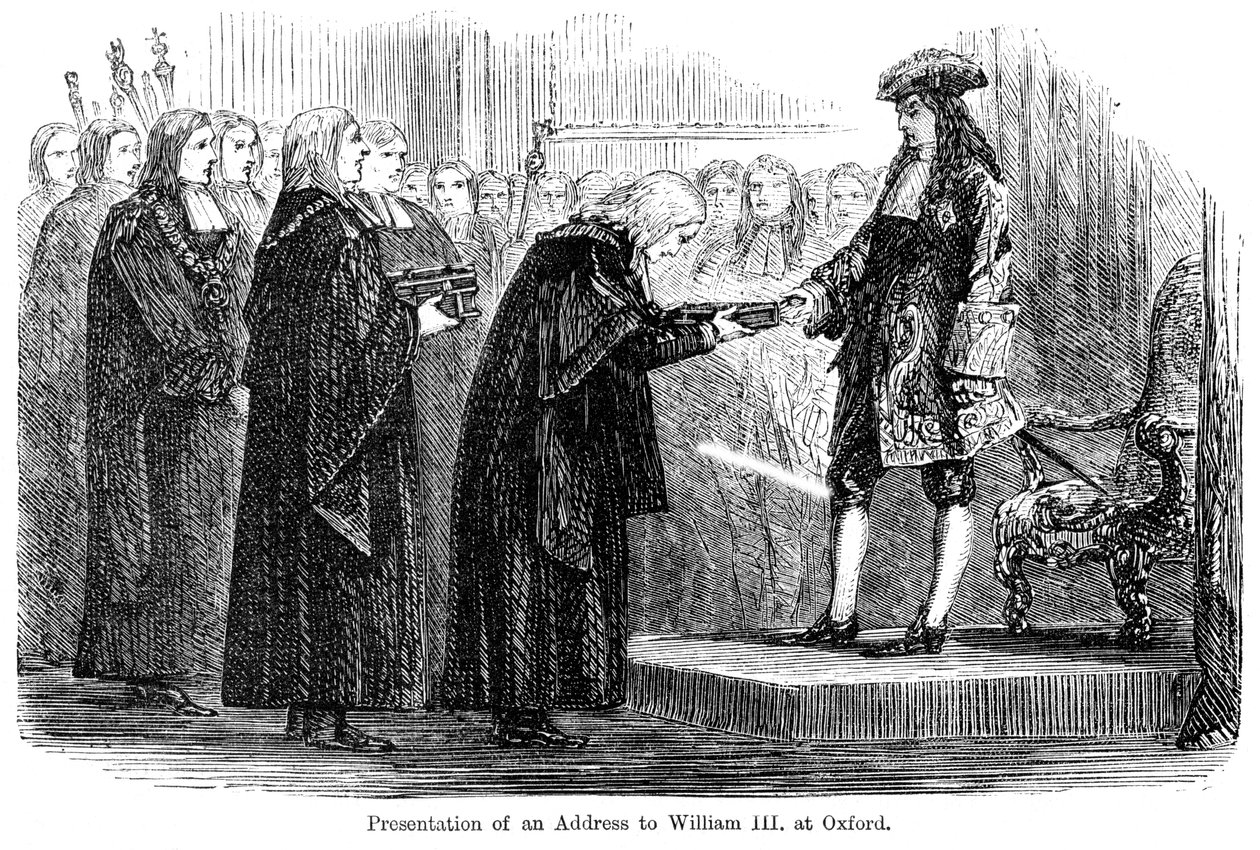 Præsentation af en adresse til William III i Oxford af Unbekannt