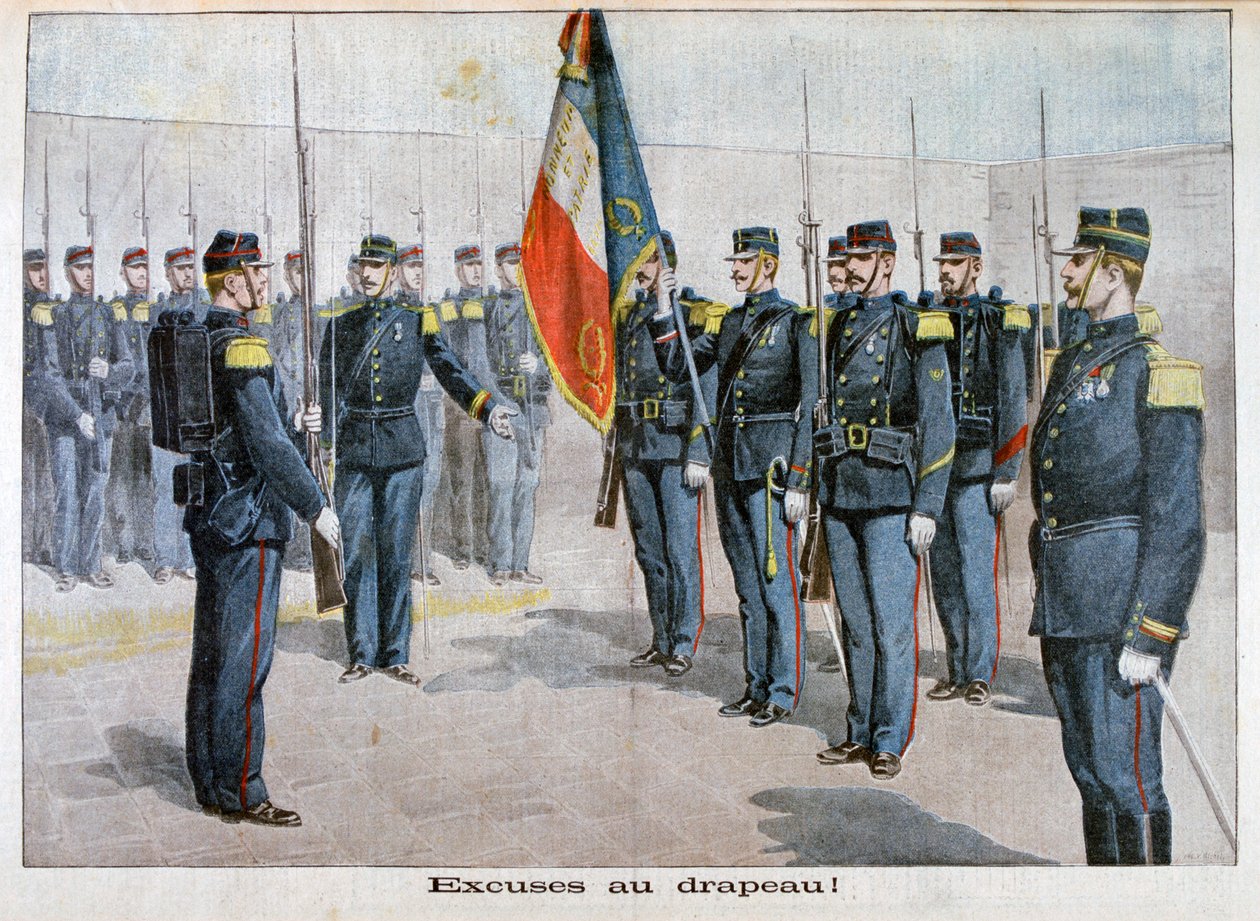 Præsenterer undskyldninger til flaget, Toulon, Frankrig, 1898 af Unbekannt