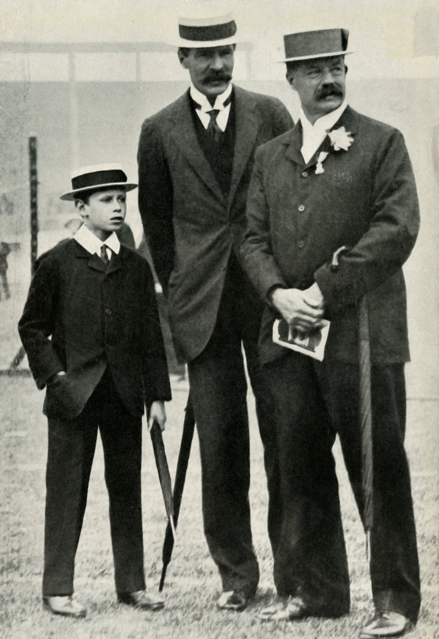 Prins Albert med sin lærer og Lord Desborough, 1908, 1947. af Unbekannt