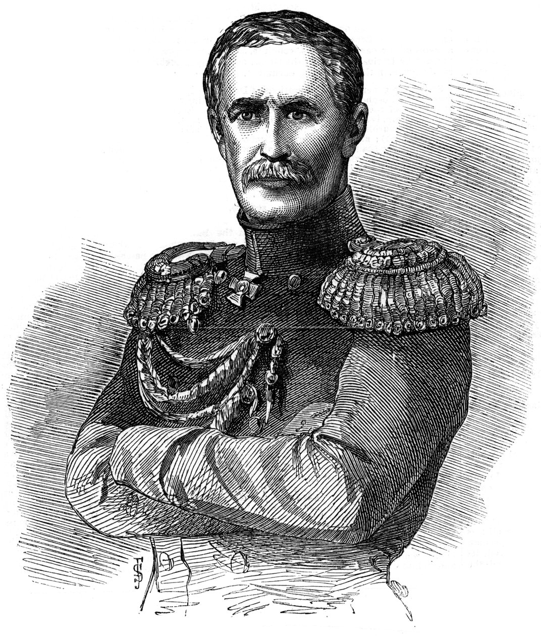 Prins Alexander Sergeyevich Menshikov, russisk militærkommandant, 1853 af Unbekannt