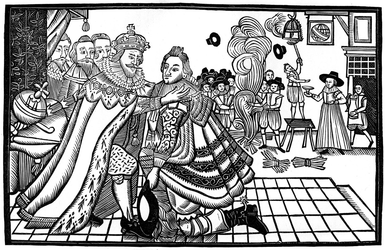 Prins Charles velkommen hjem fra Spanien, 1623, 1893 af Unbekannt