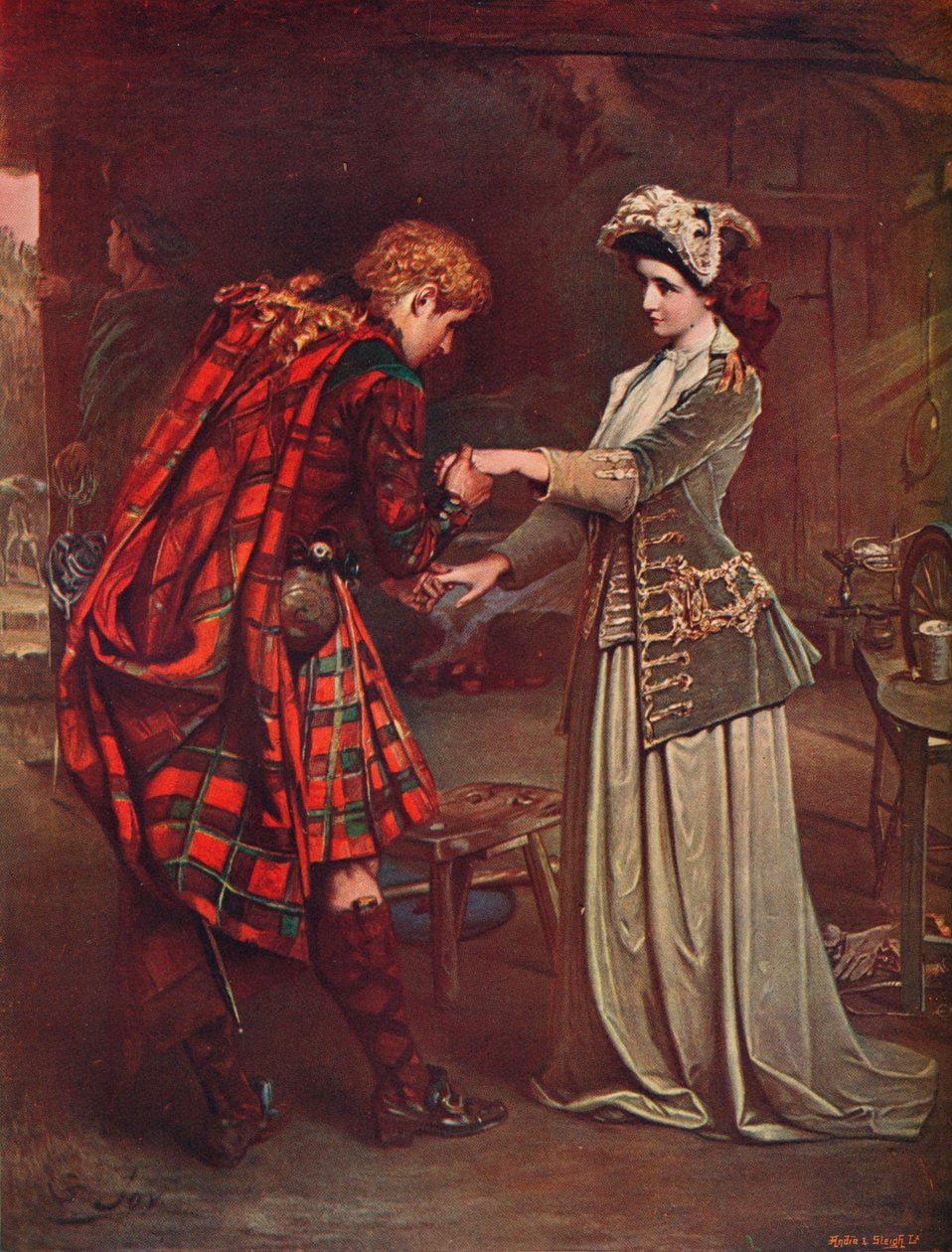 Prins Charles farvel til Flora MacDonald, 1746 1905 af Unbekannt